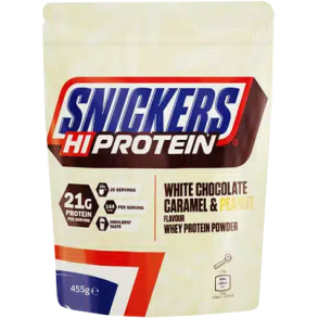 Snickers HIProtein hvid chokolade caramel and peanut 455 gram